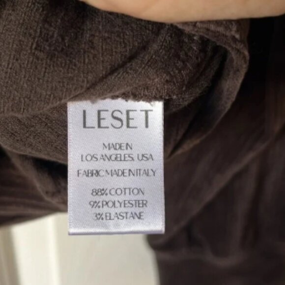 LESET EUC brown corduroy oversized sweatshirt size XS - Picture 4 of 6